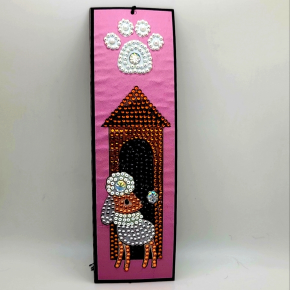 Other - Poodle Bookmark Pink Diamond Painted
